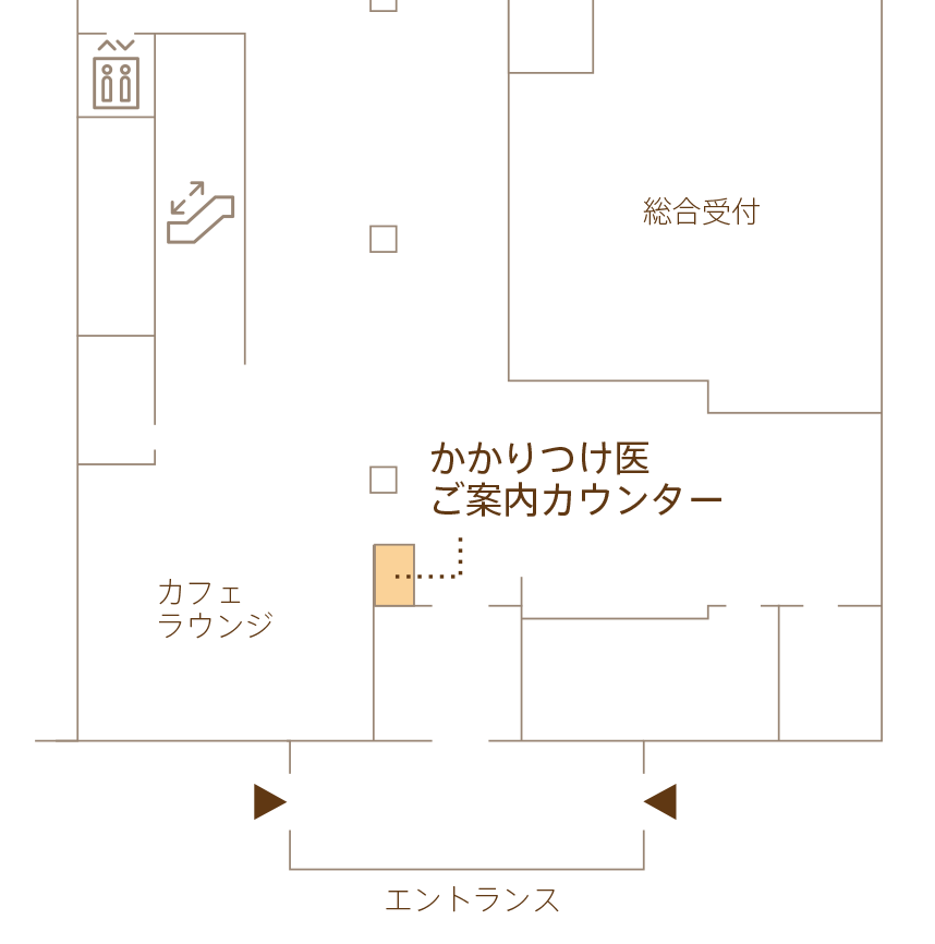 かかりつけ医ご案内カウンター 地図